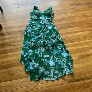 Green floral dress!